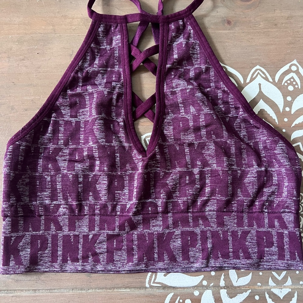 PINK Victoria's Secret Purple Sports Bra size medium